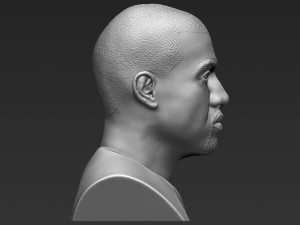 kanye west bust 3d printing ready stl obj 3D-Druckmodell