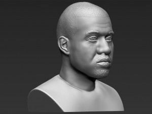 kanye west bust 3d printing ready stl obj 3D-Druckmodell