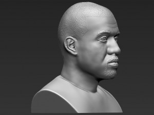 kanye west bust 3d printing ready stl obj 3D-Druckmodell