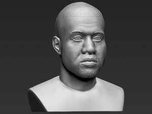 kanye west bust 3d printing ready stl obj 3D-Druckmodell