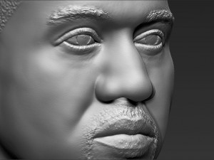 kanye west bust 3d printing ready stl obj 3D-Druckmodell