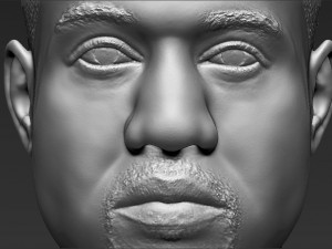 kanye west bust 3d printing ready stl obj 3D-Druckmodell