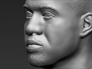 kanye west bust 3d printing ready stl obj 3D-Druckmodell