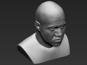 kanye west bust 3d printing ready stl obj 3D-Druckmodell
