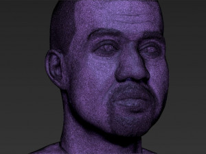 kanye west bust 3d printing ready stl obj 3D-Druckmodell