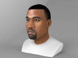 kanye west bust ready for full color 3d printing 3D-printmodel