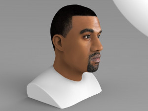 kanye west bust ready for full color 3d printing 3D-printmodel