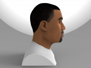 kanye west bust ready for full color 3d printing 3D-printmodel