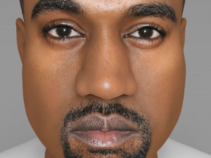 kanye west bust ready for full color 3d printing 3D-printmodel