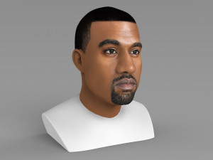 kanye west bust ready for full color 3d printing 3D-printmodel