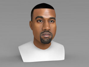 kanye west bust ready for full color 3d printing 3D-printmodel