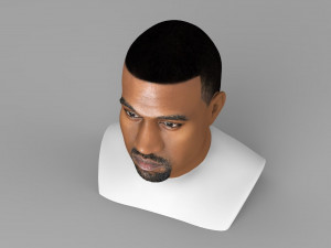 kanye west bust ready for full color 3d printing 3D-printmodel