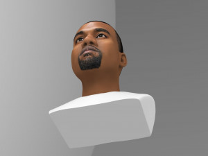 kanye west bust ready for full color 3d printing 3D-printmodel