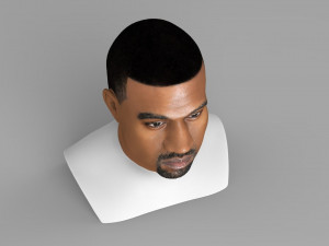 kanye west bust ready for full color 3d printing 3D-printmodel
