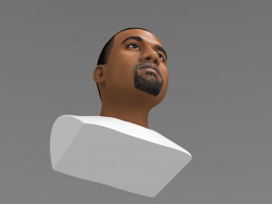 kanye west bust ready for full color 3d printing 3D-printmodel