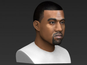 kanye west bust ready for full color 3d printing 3D-printmodel