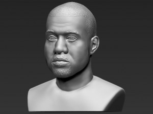 kanye west bust ready for full color 3d printing 3D-printmodel