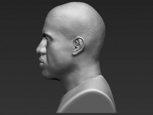 kanye west bust ready for full color 3d printing 3D-printmodel