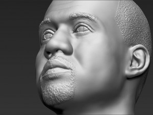 kanye west bust ready for full color 3d printing 3D-printmodel