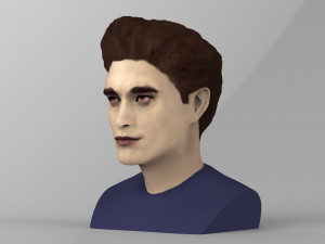 edward cullen twilight pattinson bust full color 3d printing 3D 프린트 모델