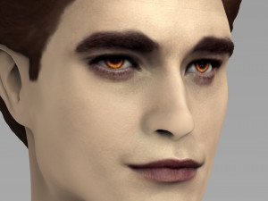 edward cullen twilight pattinson bust full color 3d printing 3D 프린트 모델