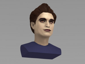 edward cullen twilight pattinson bust full color 3d printing 3D 프린트 모델