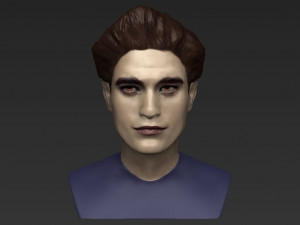 edward cullen twilight pattinson bust full color 3d printing 3D 프린트 모델