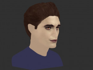 edward cullen twilight pattinson bust full color 3d printing 3D 프린트 모델