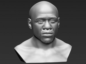 floyd mayweather bust 3d printing ready stl obj 3Dプリントモデル