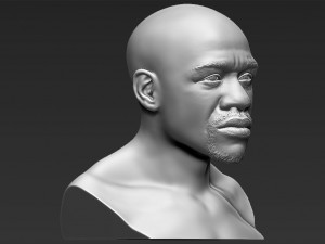 floyd mayweather bust 3d printing ready stl obj 3Dプリントモデル