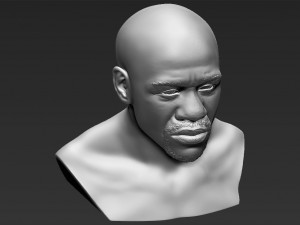 floyd mayweather bust 3d printing ready stl obj 3Dプリントモデル