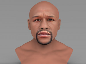 floyd mayweather bust ready for full color 3d printing 3Dプリントモデル
