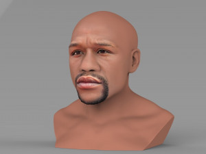 floyd mayweather bust ready for full color 3d printing Modèles 3D en vedette