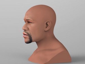 floyd mayweather bust ready for full color 3d printing Modèles 3D en vedette