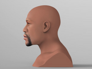 floyd mayweather bust ready for full color 3d printing Modèles 3D en vedette