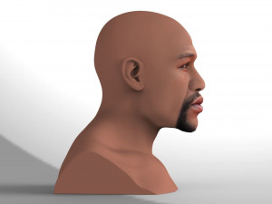 floyd mayweather bust ready for full color 3d printing Modèles 3D en vedette