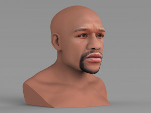 floyd mayweather bust ready for full color 3d printing Modèles 3D en vedette
