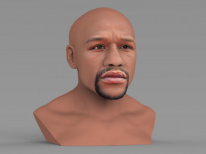 floyd mayweather bust ready for full color 3d printing Modèles 3D en vedette