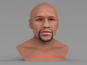 floyd mayweather bust ready for full color 3d printing Modèles 3D en vedette