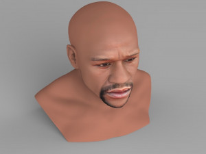 floyd mayweather bust ready for full color 3d printing Modèles 3D en vedette