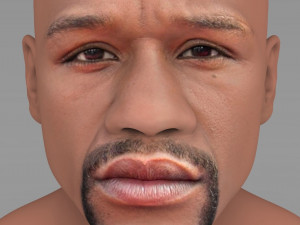floyd mayweather bust ready for full color 3d printing Modèles 3D en vedette