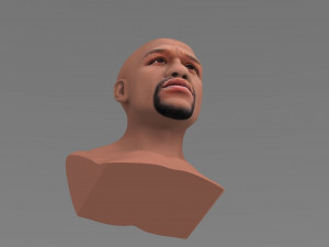 floyd mayweather bust ready for full color 3d printing Modèles 3D en vedette