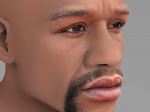 floyd mayweather bust ready for full color 3d printing Modèles 3D en vedette