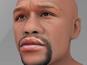 floyd mayweather bust ready for full color 3d printing Modèles 3D en vedette
