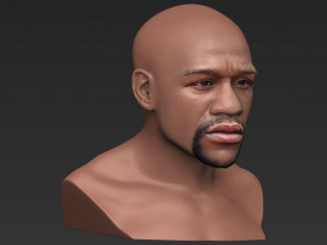 floyd mayweather bust ready for full color 3d printing Modèles 3D en vedette