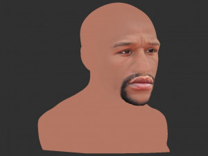 floyd mayweather bust ready for full color 3d printing Modèles 3D en vedette