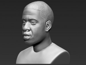 jay-z bust 3d printing ready stl obj 3D Baskı Modeli