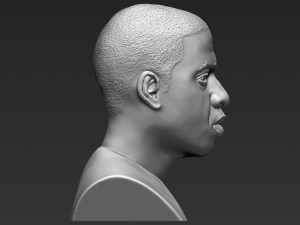 jay-z bust 3d printing ready stl obj 3D Baskı Modeli