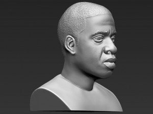 jay-z bust 3d printing ready stl obj 3D Baskı Modeli