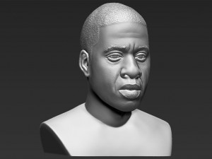 jay-z bust 3d printing ready stl obj 3D Baskı Modeli